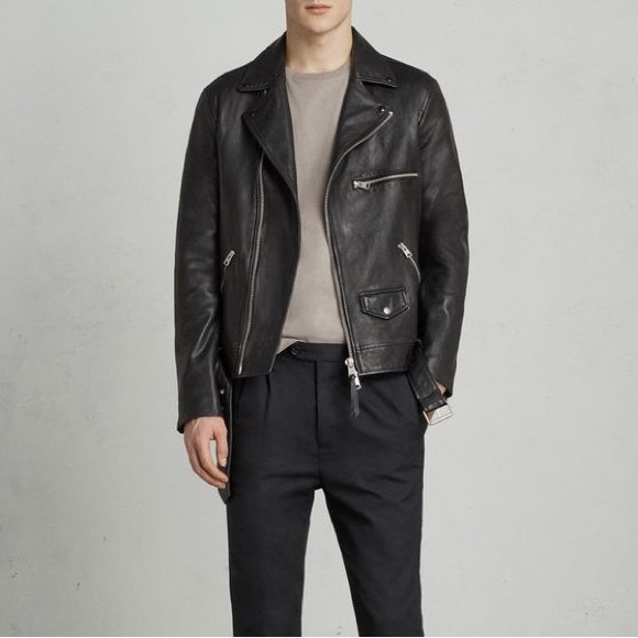 Allsaints Kodey Leather Biker Jacket - Picture 1 of 6